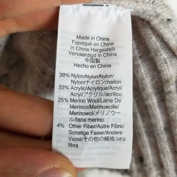 Madewell Women Donegal Inland Turtleneck Sweater Pullover Sz M Gray Wool Blend - Picture 8 of 8